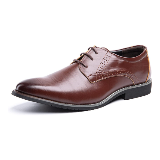 Myralio Derby Contour – Smooth Leather Precision in Chestnut Brown