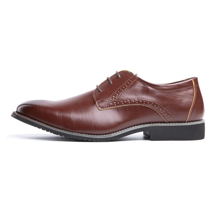 Myralio Derby Contour – Smooth Leather Precision in Chestnut Brown