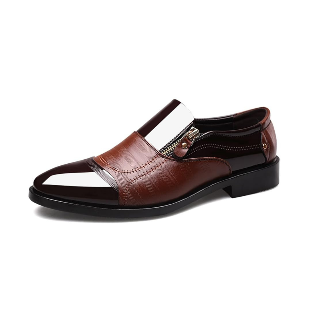 Myralio Derby Verniz Classic – Elegancia en Sintético Color Marrón