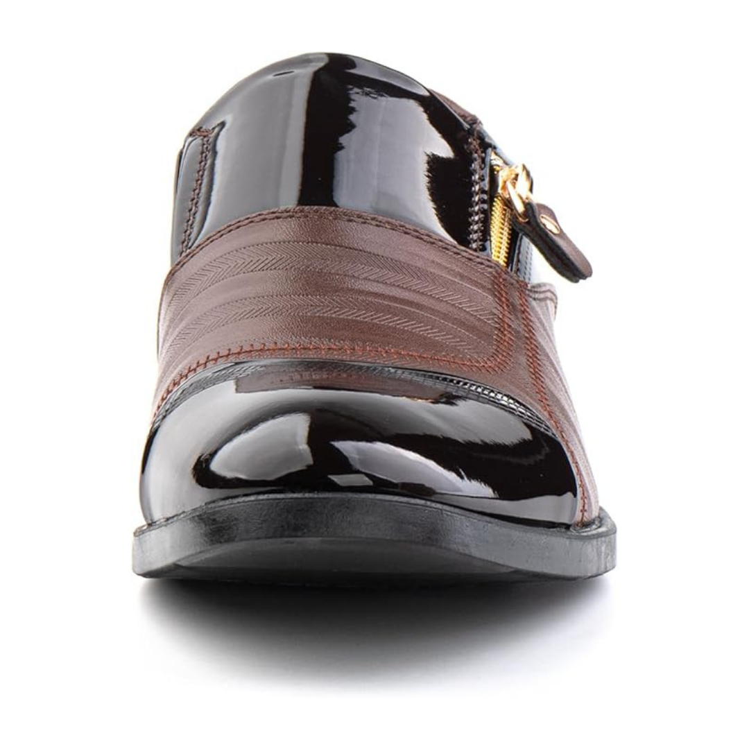 Myralio Derby Verniz Classic – Elegancia en Sintético Color Marrón