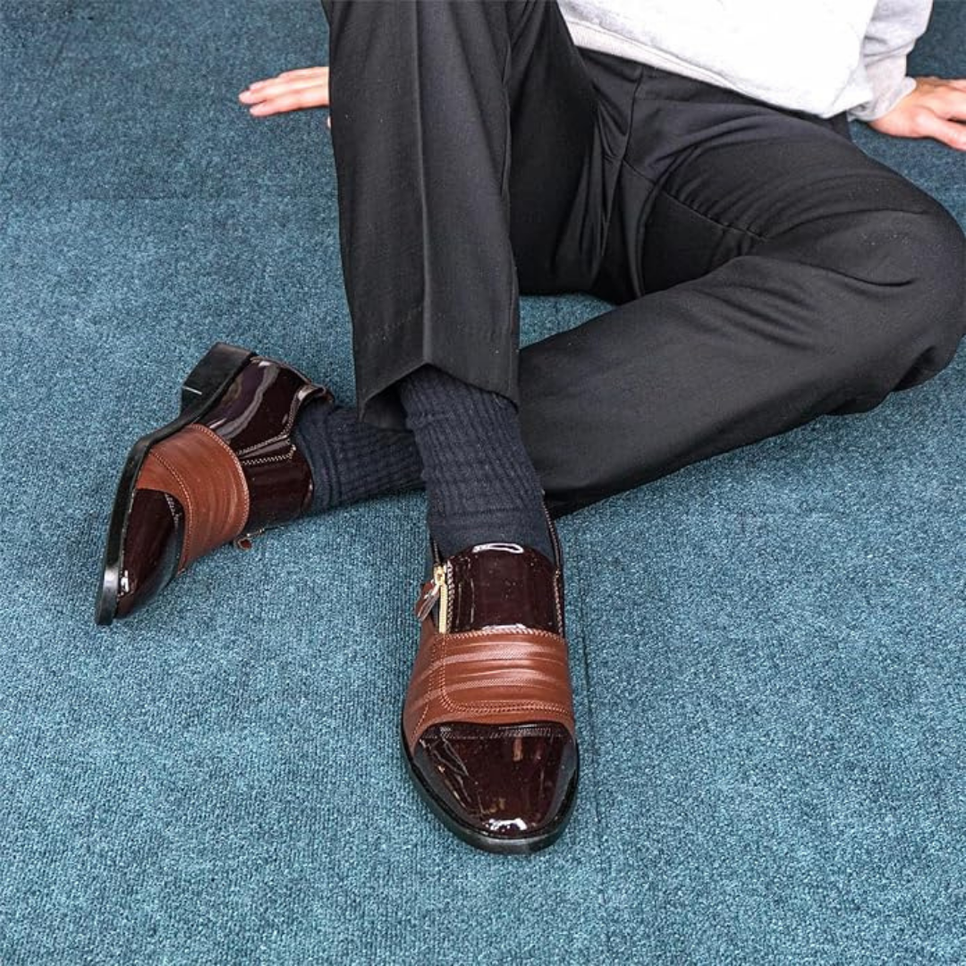 Myralio Derby Verniz Classic – Elegancia en Sintético Color Marrón